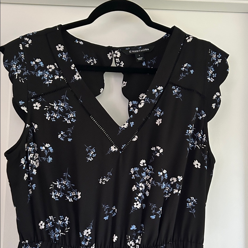 41 Hawthorn Black Floral Mini Dress - Picture 2 of 8